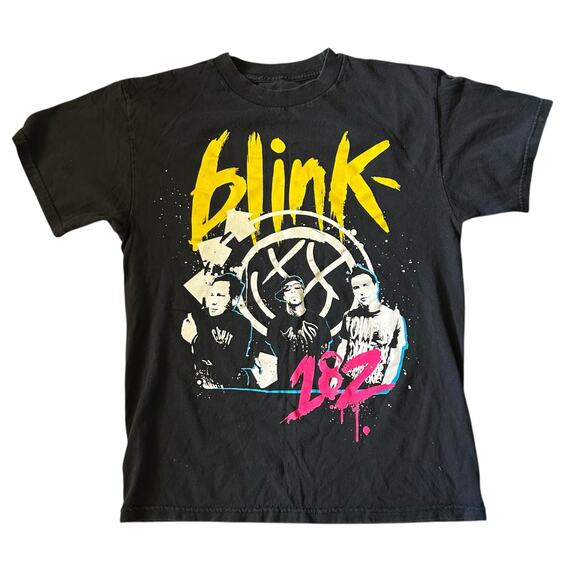 Blink 182 Black Concert Tee Small 2009 Tour Double Sided Punk Concert Rock Emo - Picture 1 of 4